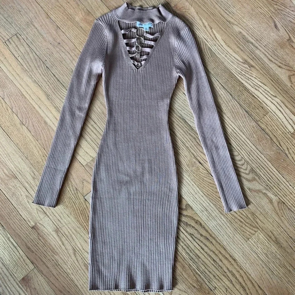 Say What? Chocker Bodycon Sweater Dress - Picture 4 of 7